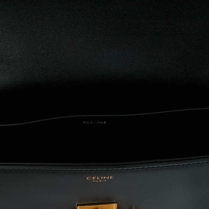 Celine brillant Triomphe Claude Sac Cuir de veau Noir – vue 4 – GABY PARIS