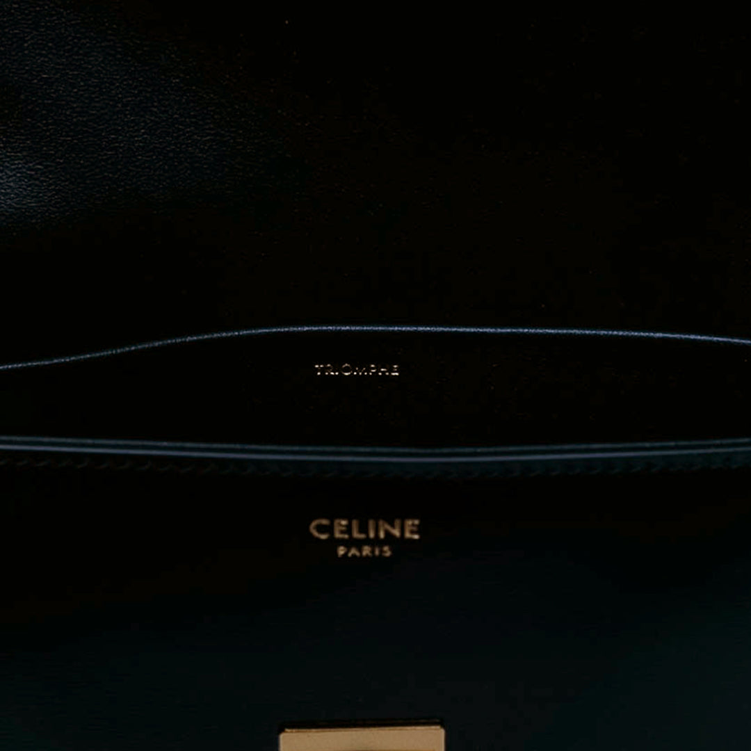 Celine brillant Triomphe Claude Sac Cuir de veau Noir – vue 5 – GABY PARIS