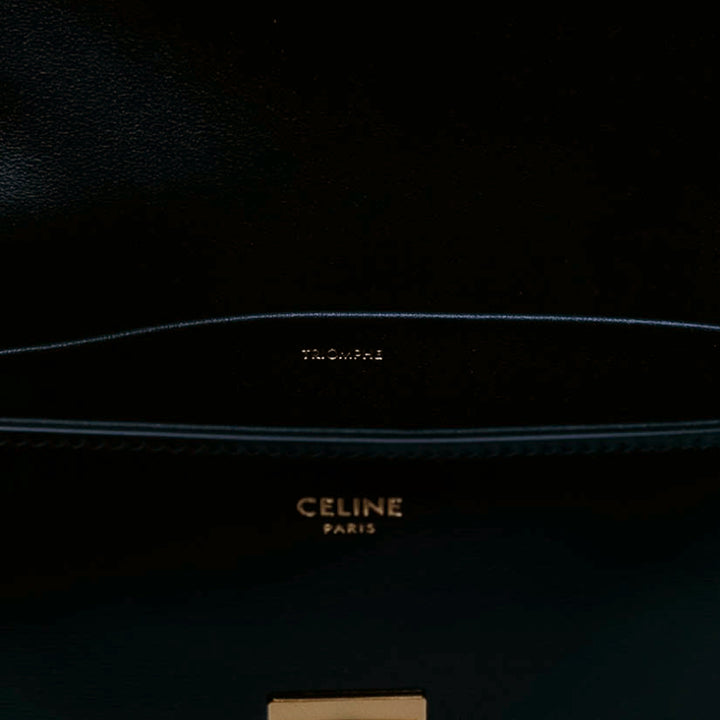 Celine brillant Triomphe Claude Sac Cuir de veau Noir – vue 5 – GABY PARIS