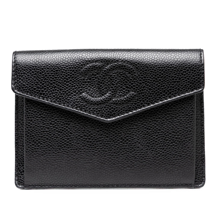 Chanel CC Caviar Envelope Wallet Noir