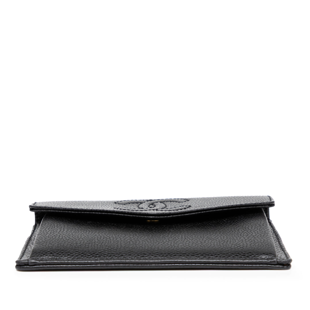 Chanel CC Caviar Envelope Wallet Noir