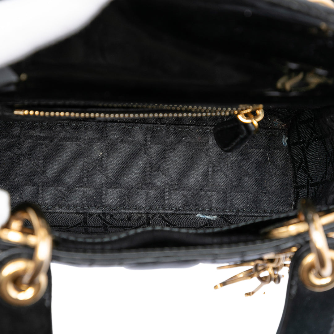Dior Mini Cuir verni Cannage Lady Dior