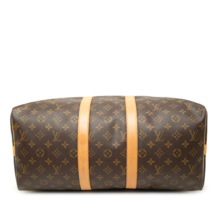 Louis Vuitton Sac de voyage Keepall Bandouliere 45 Monogram Marron – vue 3 – GABY PARIS