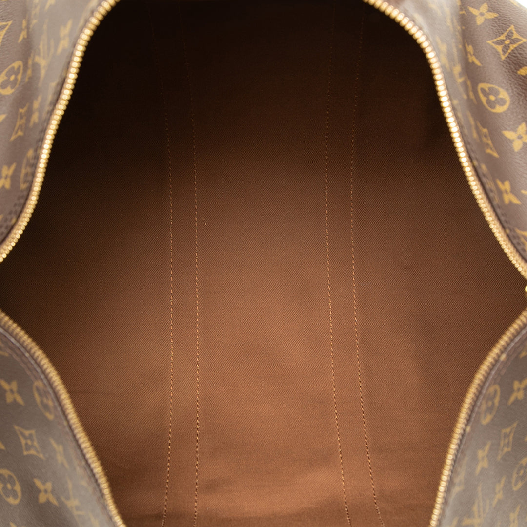 Louis Vuitton Sac de voyage Keepall Bandouliere 45 Monogram Marron – vue 4 – GABY PARIS