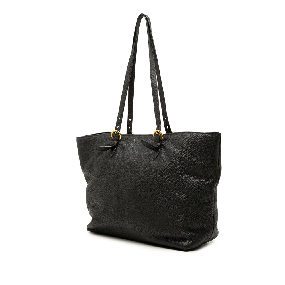 Miu Miu Cabas Vitello Daino Open Noir – vue 2 – GABY PARIS