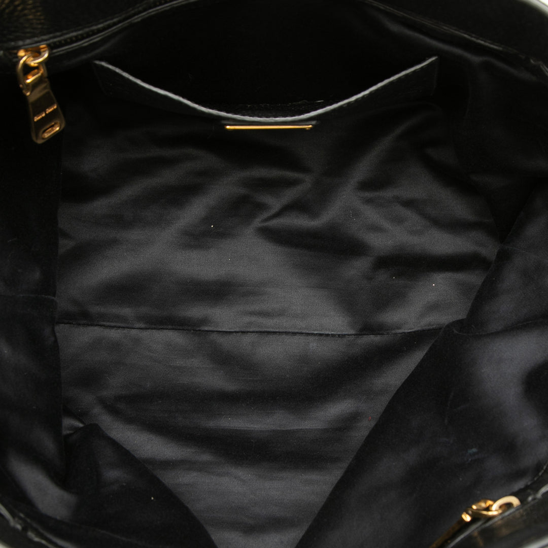 Miu Miu Cabas Vitello Daino Open Noir – vue 4 – GABY PARIS