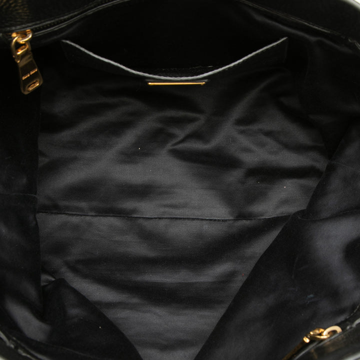 Miu Miu Cabas Vitello Daino Open Noir – vue 4 – GABY PARIS