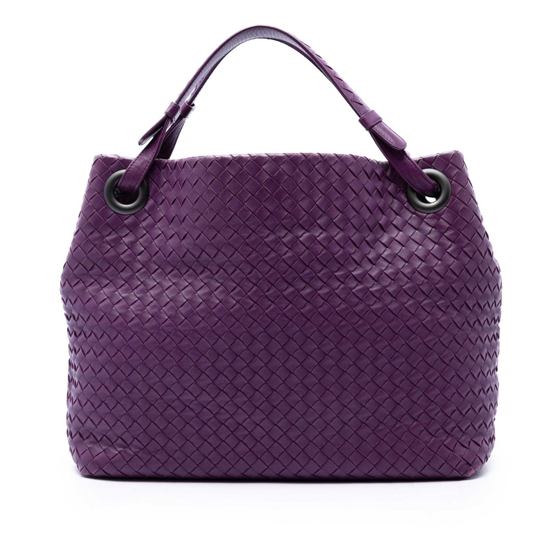 Bottega Veneta Intrecciato Garda Cabas Sac Violet – vue principale – GABY PARIS