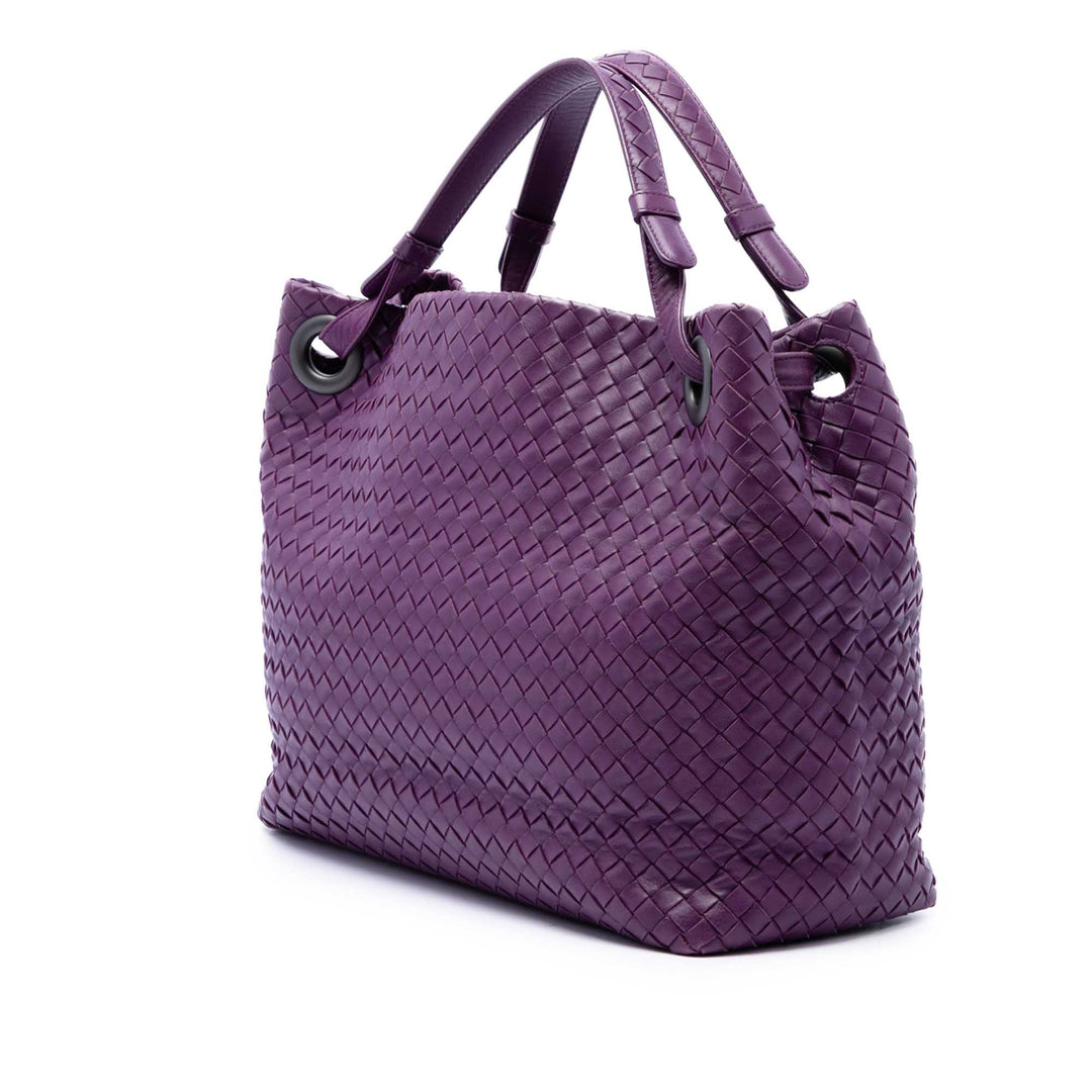 Bottega Veneta Intrecciato Garda Cabas Sac Violet – vue 2 – GABY PARIS