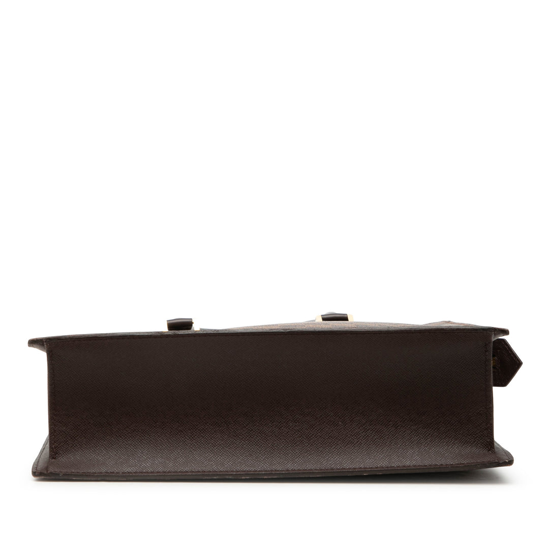 Venice Sac Plat Damier Ébène Marron