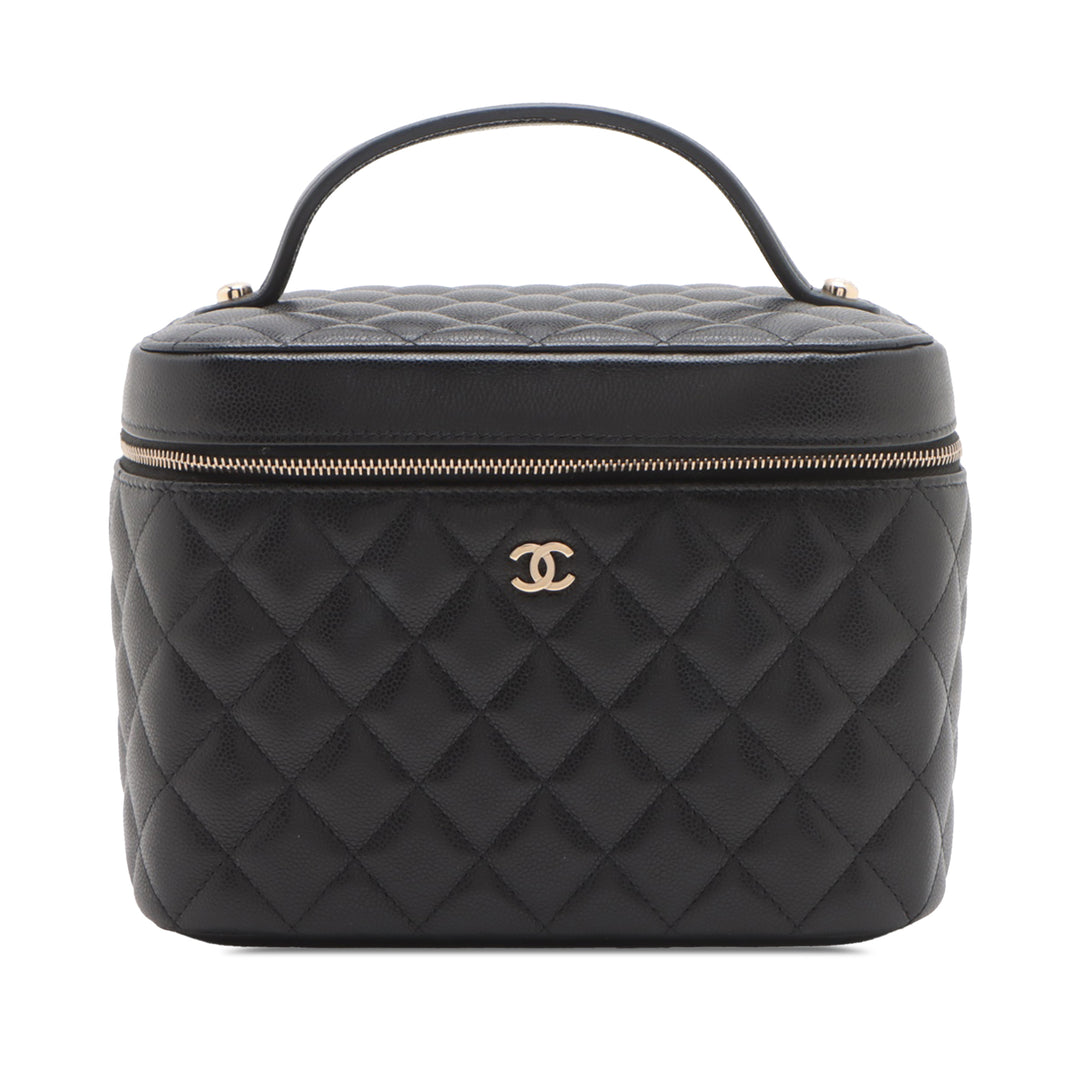 Chanel Medium CC Quilted  Caviar Vanity Étui Noir – GABY PARIS Authentique