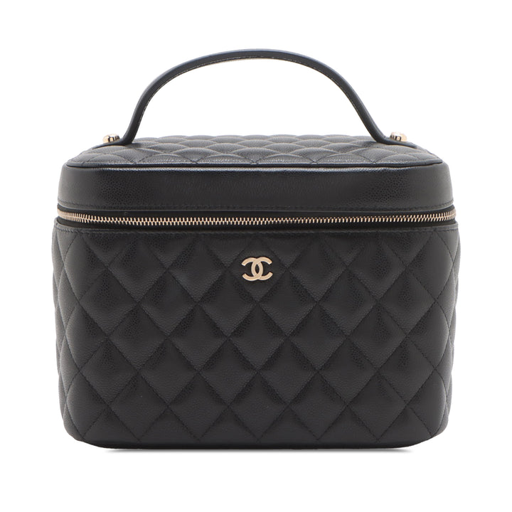 Chanel Medium CC Quilted  Caviar Vanity Étui Noir – GABY PARIS Authentique