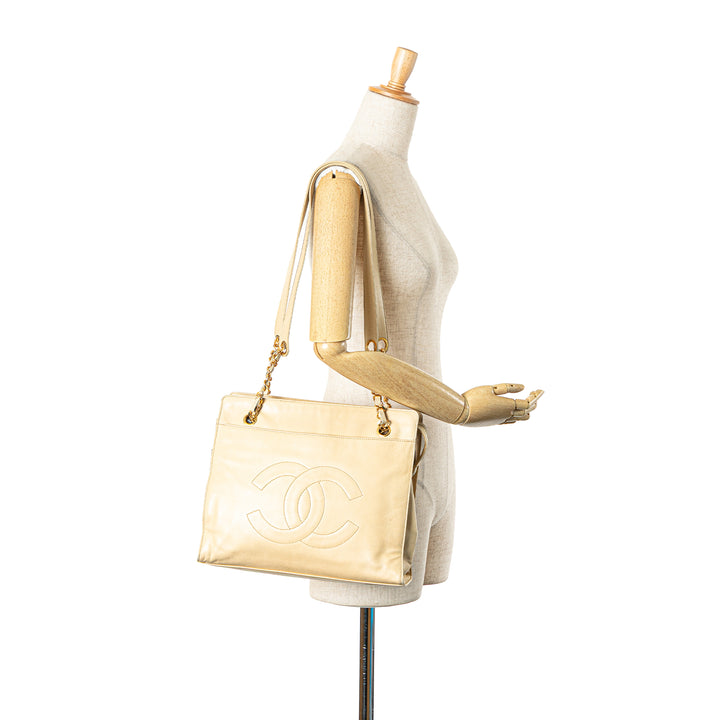 Chanel CC Cuir d’agneau Cabas chaîne