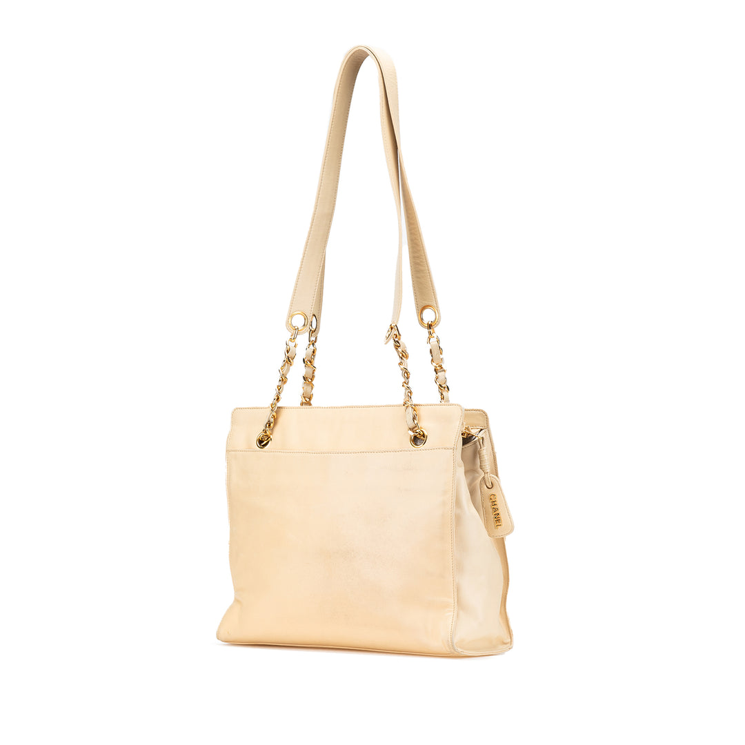 Chanel CC Cuir d’agneau Cabas chaîne