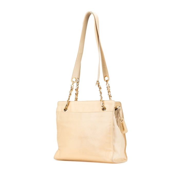 Chanel CC Cuir d’agneau Cabas chaîne