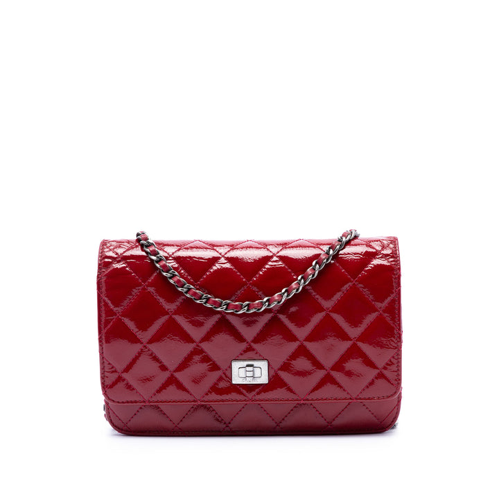 Chanel Matelassé Cuir verni Reissue 2.55 Wallet on Chain