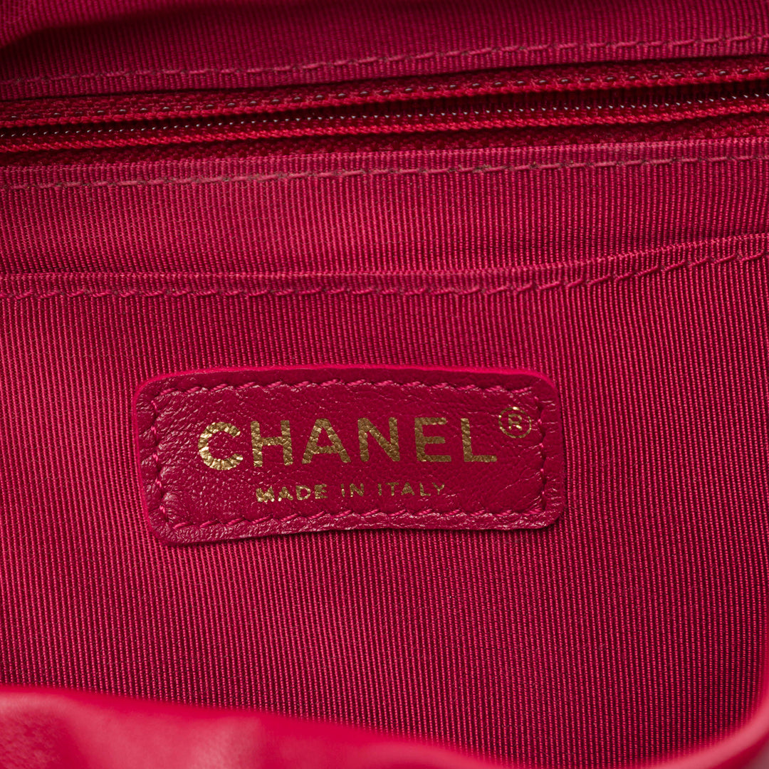 Chanel Matelassé Urban Spirit Sac à dos Mini Cuir d'agneau Rouge – vue 5 – GABY PARIS