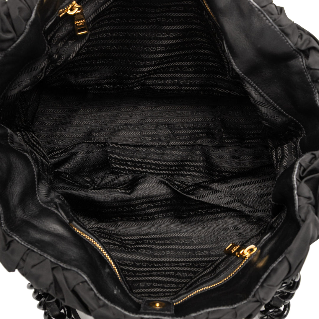 Prada Tessuto Origami Pleated Cabas