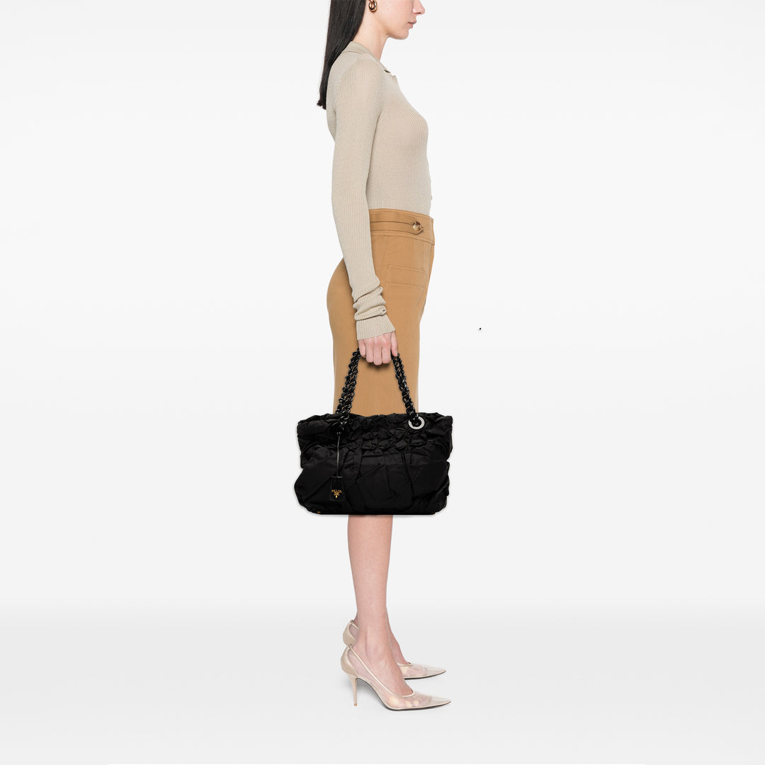 Prada Tessuto Origami Pleated Cabas