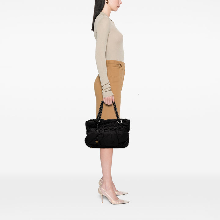 Prada Tessuto Origami Pleated Cabas