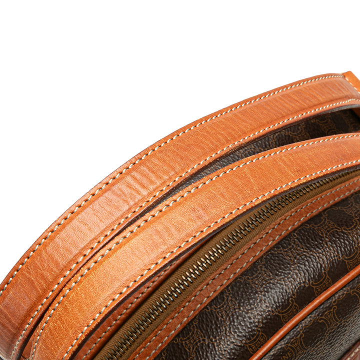 Macadam Coated Canvas Handbag Brown - Gaby Paris