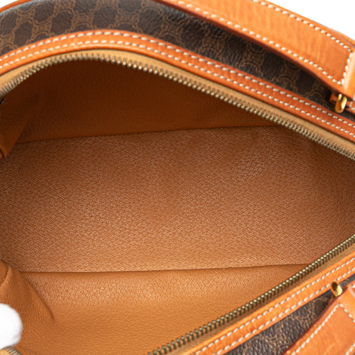 Macadam Coated Canvas Handbag Brown - Gaby Paris