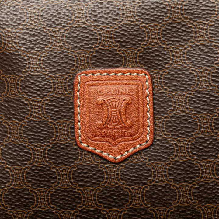 Macadam Coated Canvas Handbag Brown - Gaby Paris