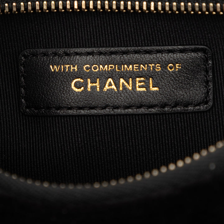 Chanel CC Matelassé Velour Half Moon Chain Sac porté croisé