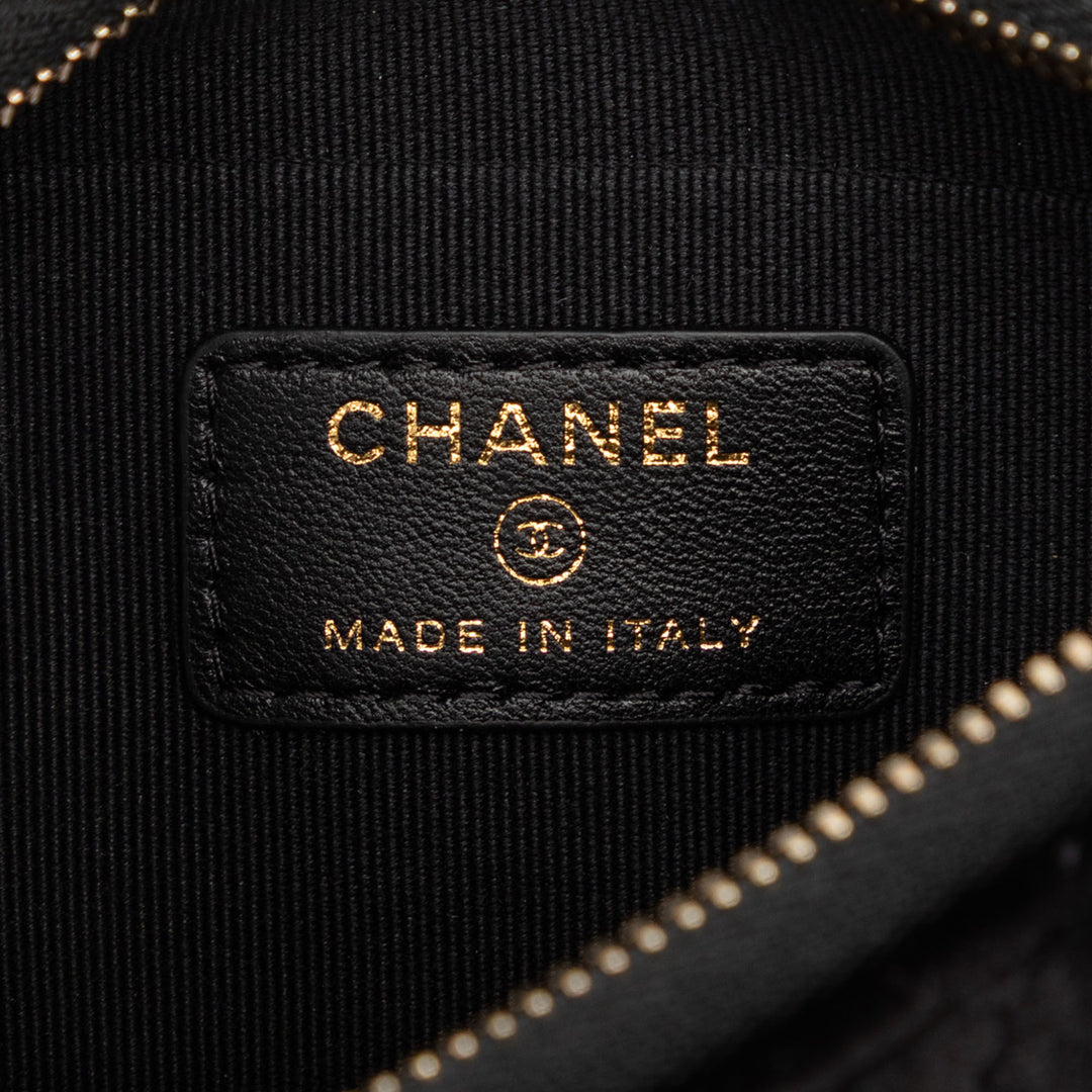 Chanel CC Matelassé Velour Half Moon Chain Sac porté croisé