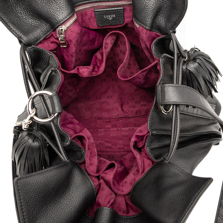 LOEWE Cuir de veau Flamenco Tassel 36 Noir