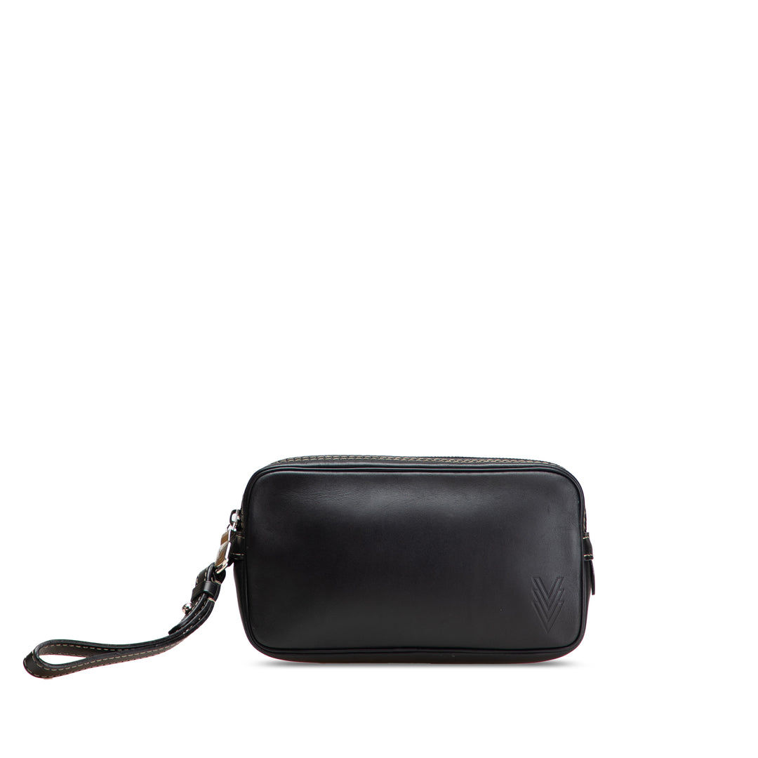 Calfskin Eclipse Pochette Volga Black - Gaby Paris