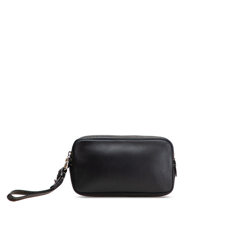 Calfskin Eclipse Pochette Volga Black - Gaby Paris