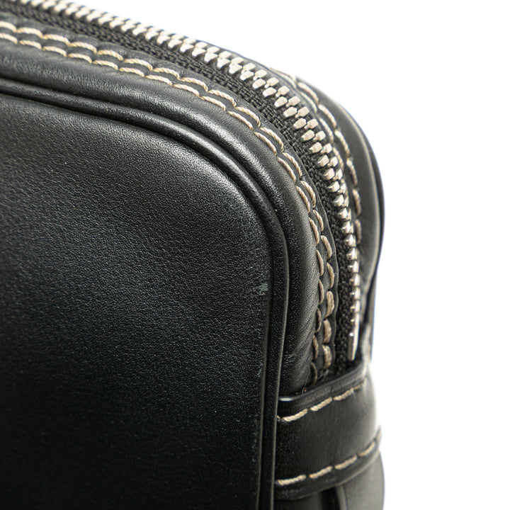 Calfskin Eclipse Pochette Volga Black - Gaby Paris