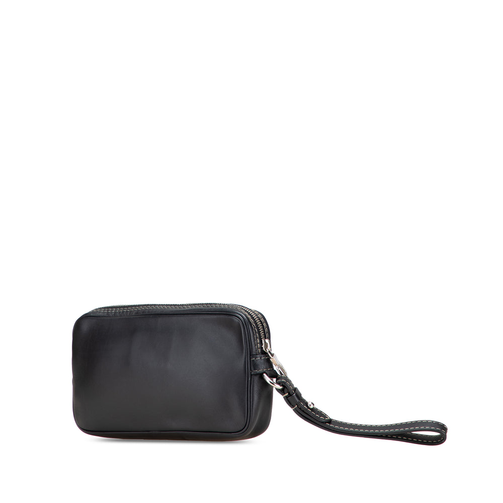 Calfskin Eclipse Pochette Volga Black - Gaby Paris