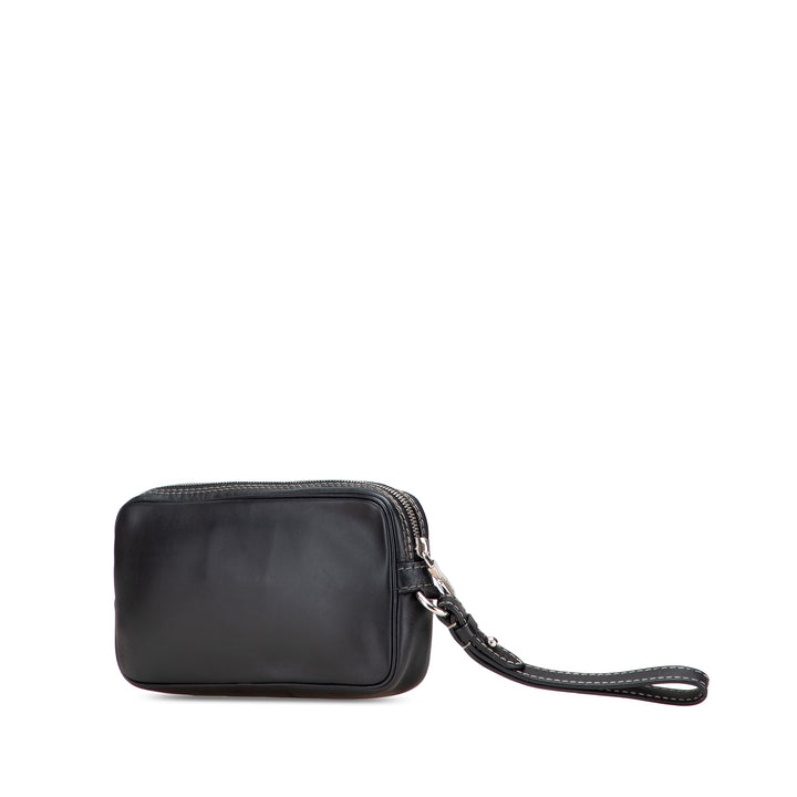 Calfskin Eclipse Pochette Volga Black - Gaby Paris