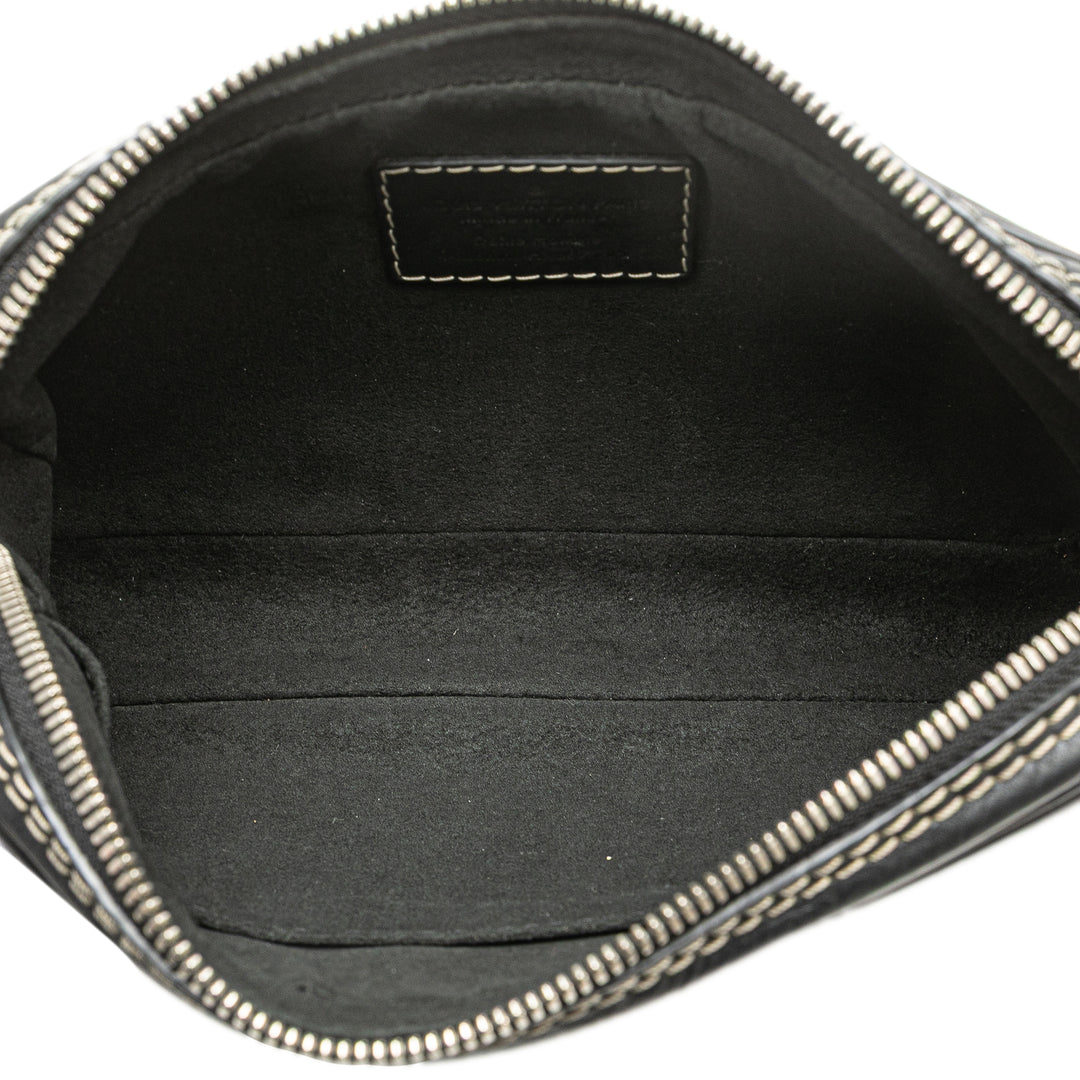 Calfskin Eclipse Pochette Volga Black - Gaby Paris
