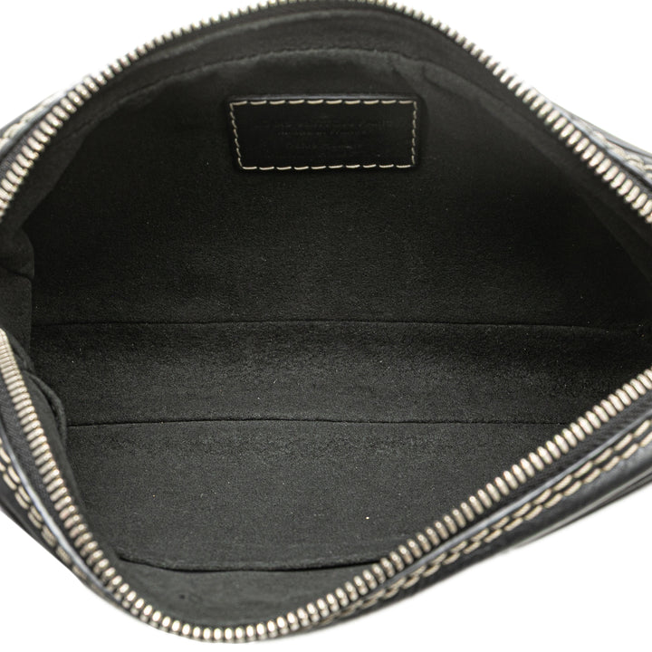 Calfskin Eclipse Pochette Volga Black - Gaby Paris