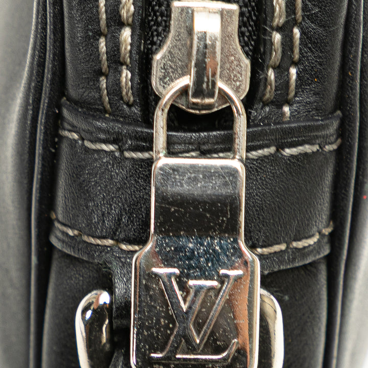 Calfskin Eclipse Pochette Volga Black - Gaby Paris