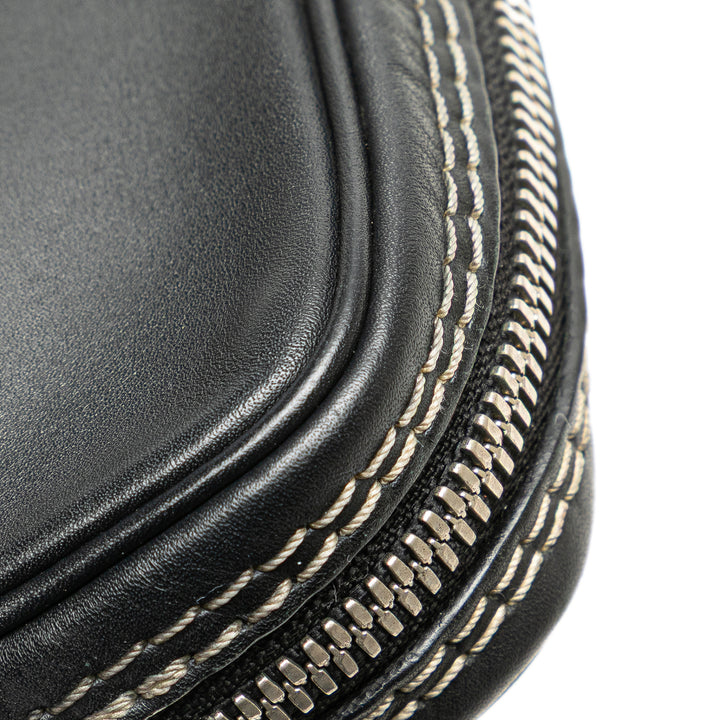 Calfskin Eclipse Pochette Volga Black - Gaby Paris