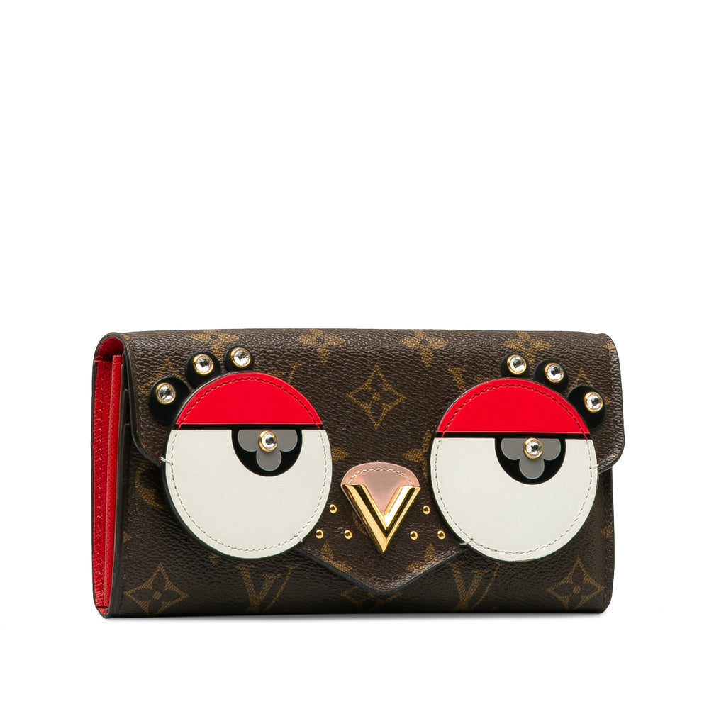 Monogram Valentines Bird Sarah Wallet Brown - Gaby Paris