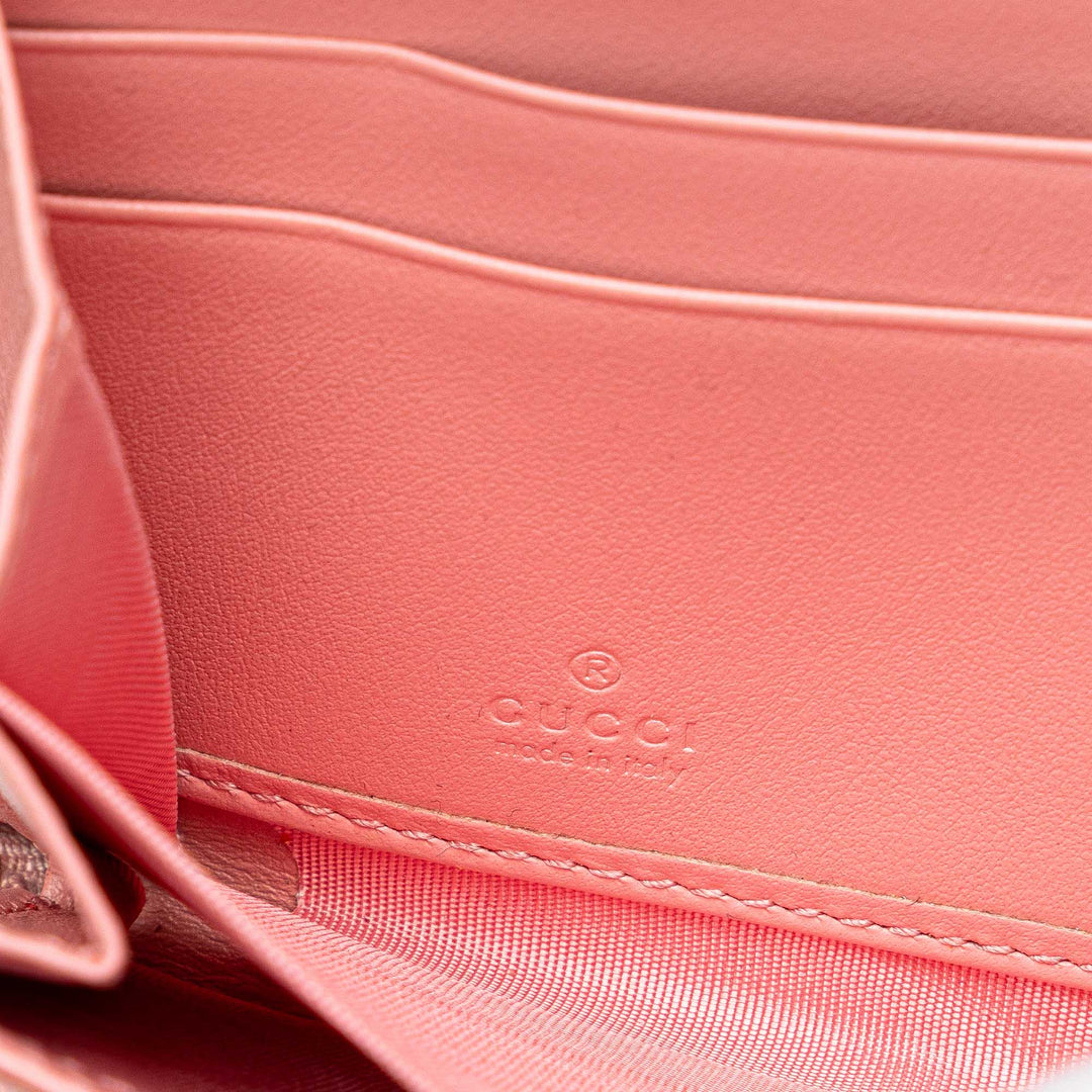 GG Marmont Matelasse Leather Zip Around Wallet Pink - Gaby Paris