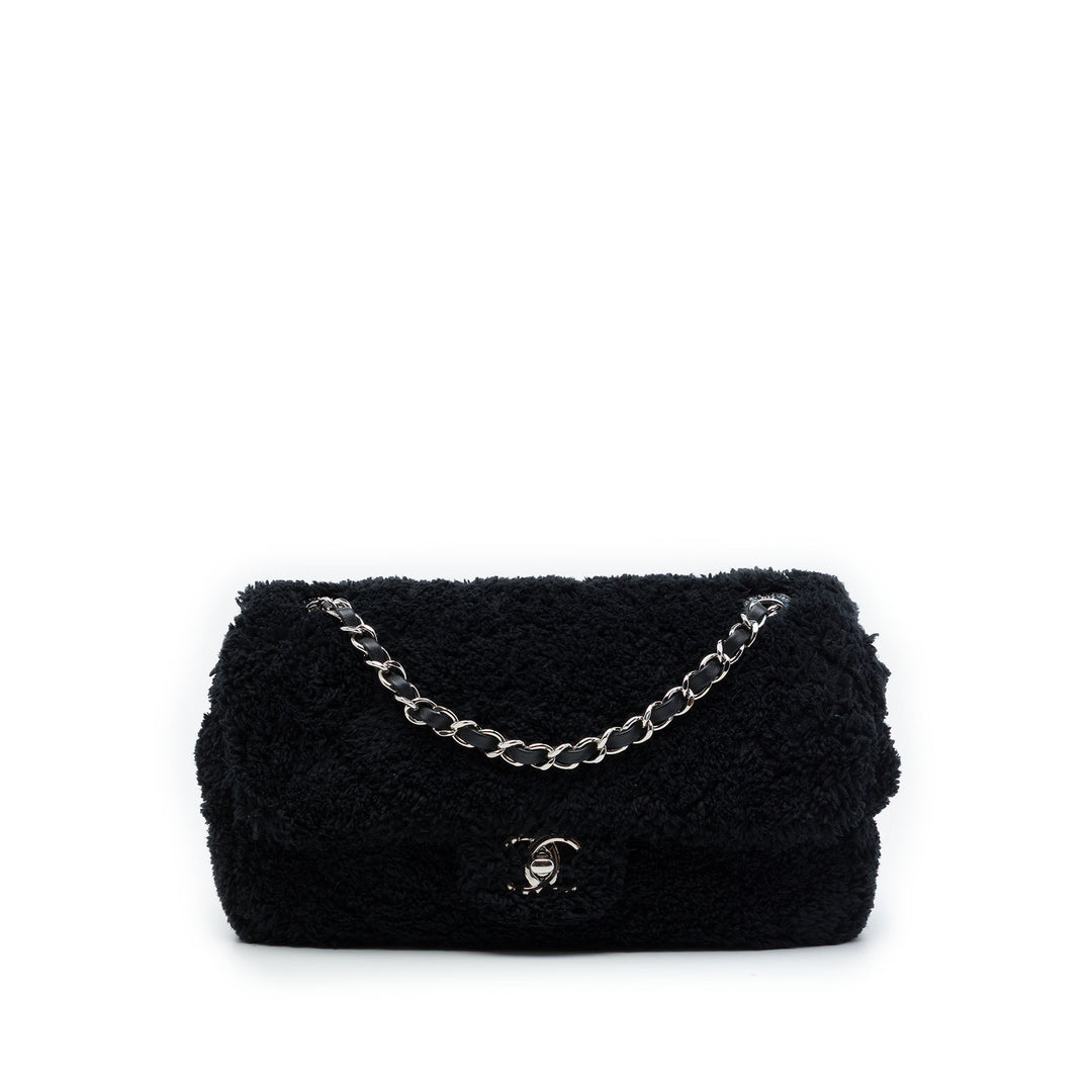 Matelassé Terry Cloth Coco Beach à rabat Moyen Noir