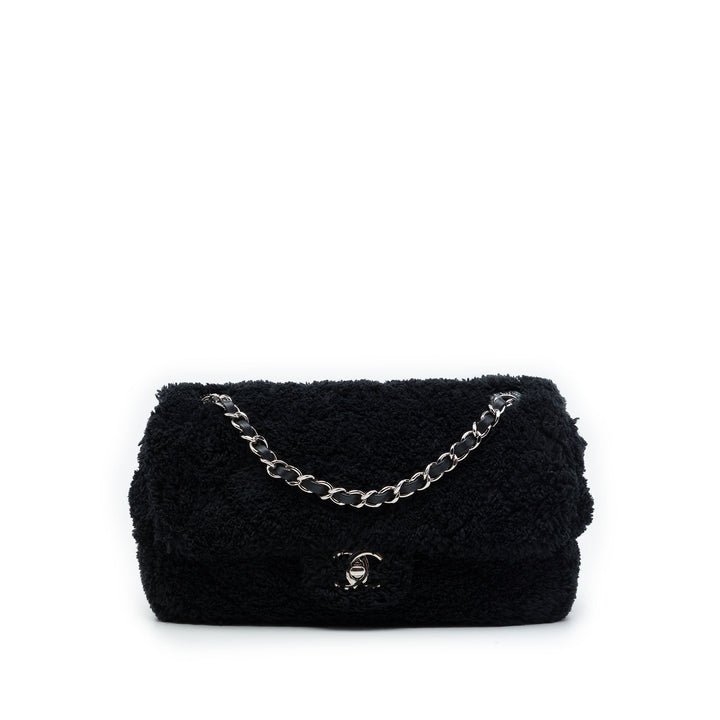 Matelassé Terry Cloth Coco Beach à rabat Moyen Noir
