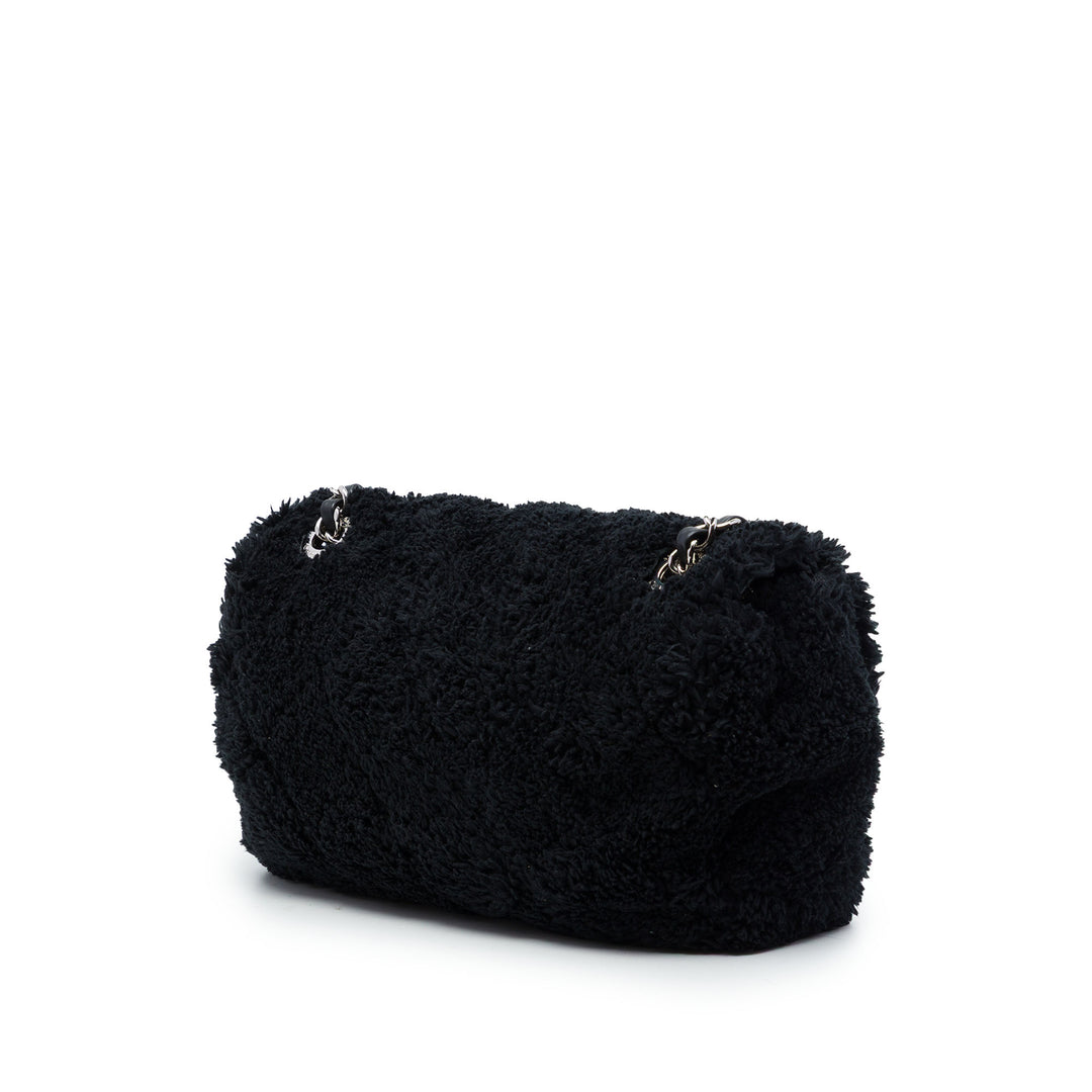 Matelassé Terry Cloth Coco Beach à rabat Moyen Noir