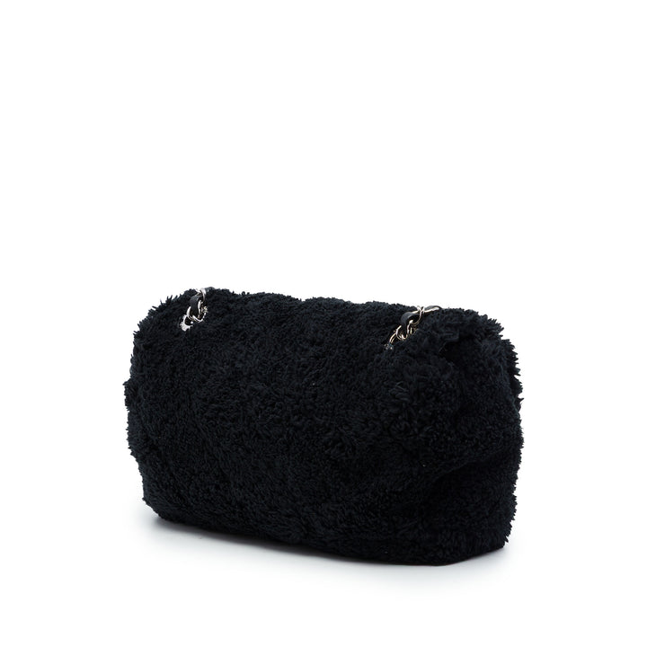 Matelassé Terry Cloth Coco Beach à rabat Moyen Noir