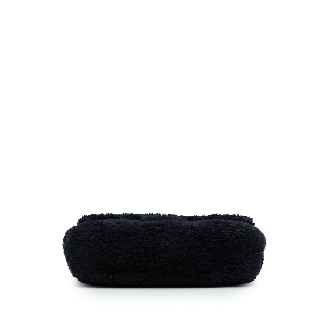 Matelassé Terry Cloth Coco Beach à rabat Moyen Noir