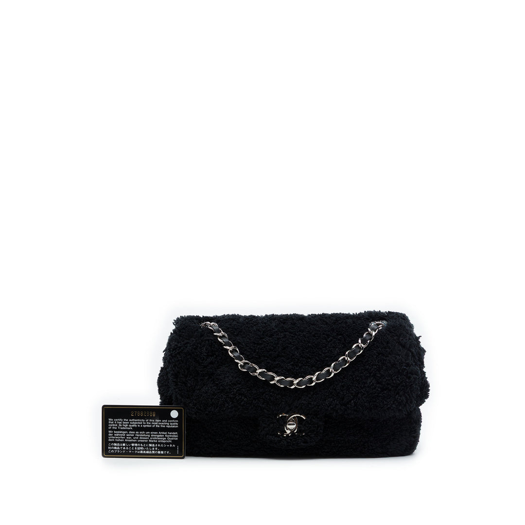 Matelassé Terry Cloth Coco Beach à rabat Moyen Noir
