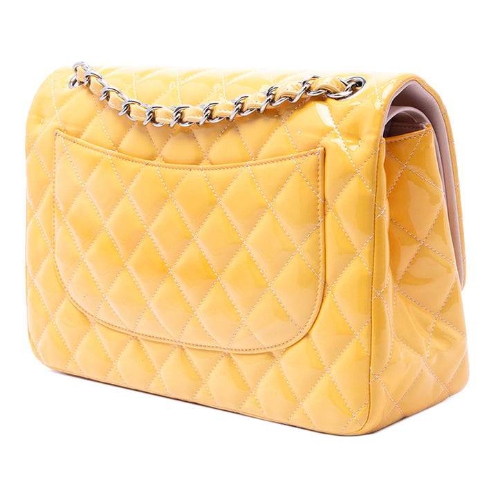 Chanel Jumbo Classic Cuir verni Double rabat