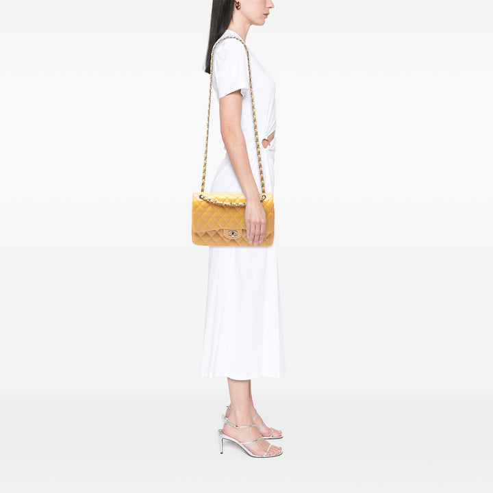 Chanel Jumbo Classic Cuir verni Double rabat