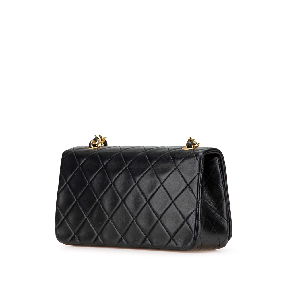 Mini CC Quilted Lambskin Full Flap Black - Gaby Paris